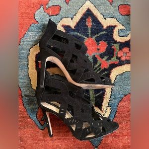 Zara black suede heel